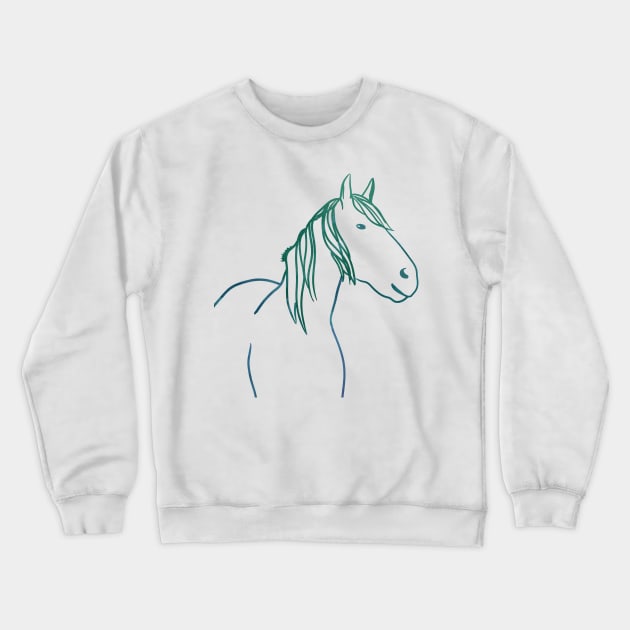 Colorful horse Crewneck Sweatshirt by Antiope